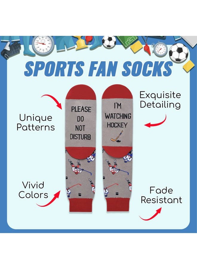 sockfun Hockey Gifts For Men Teen Youth - Hockey Dad Gifts, Gifts For Hockey Goalie Coach Players Lovers, Novelty Field Ice Hockey Socks - Image 4