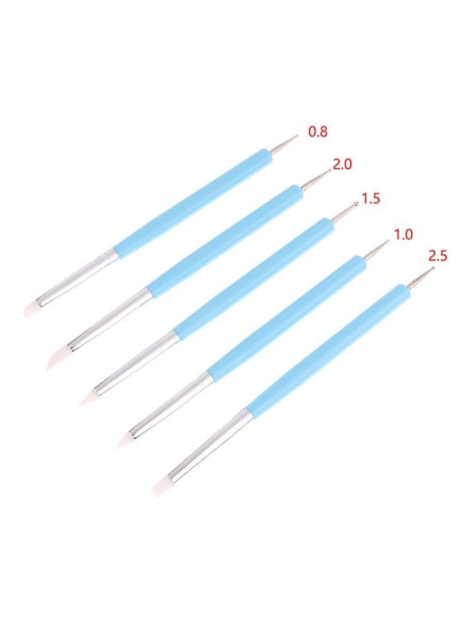 5Pcs/Set Stainless Steel Two Head Sculpting Polymer And Soft Pottery Clay Tool Silicone Modelling Art Shaper Tools - Image 2