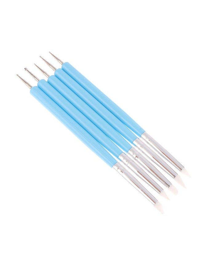 5Pcs/Set Stainless Steel Two Head Sculpting Polymer And Soft Pottery Clay Tool Silicone Modelling Art Shaper Tools - Image 4