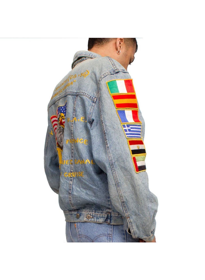 Artist Unknown - Grenada Flag Applique Embroidered Sweing Patch Suitable for Jackets, Bags, T-Shirts, Jeans, Pants, Outdoor Clothing ; Size: 7cm x 5cm ; Imported from Malaysia (1 Piece) - Image 1