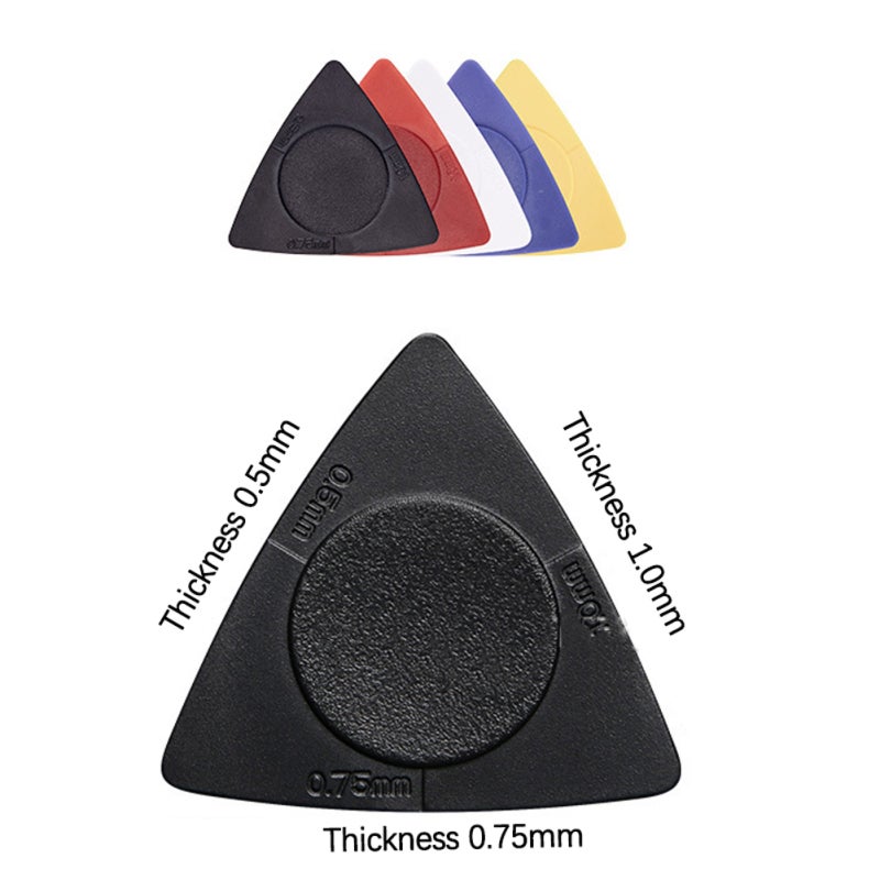 Guitar Picks: 0.5/0.75/1.0mm Multi-Thickness Red ABS Picks - Smooth Surface Lightweight Practical for Guitar Players - Image 2