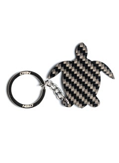 crbn Turtle Shaped Real Carbon Fiber Keychain Twill  - Image 1