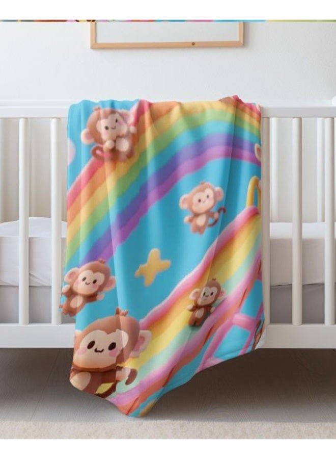 general Baby and children's cartoon flannel thin blanket (warm and comfortable, suitable for sleep, game use) 70cm*100cm - Image 3