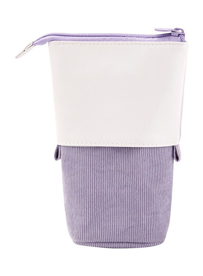 Loquat Retractable Pencil Case Purple/White