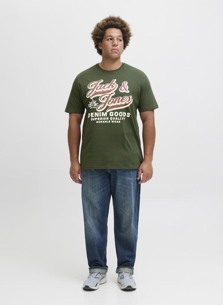 JACK & JONES Plus Size Graphic Crew Neck Regular Fit T-Shirt - Image 5