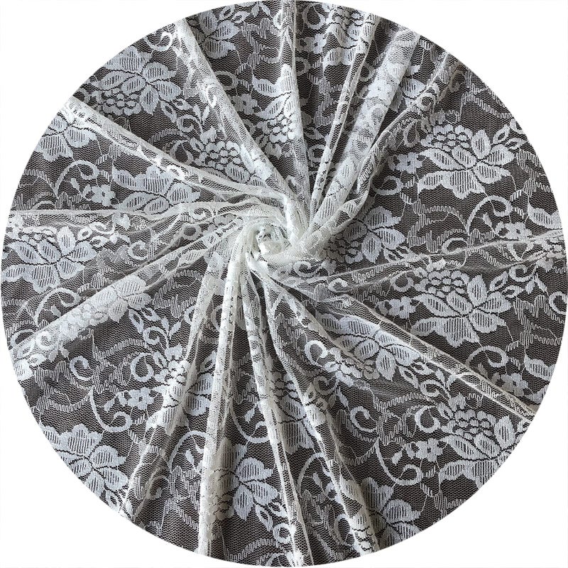 Lace Realm Bridal Solid Raschel Lace Fabric Vintage Lace Fabric Bolt for Wedding DressFashion Crafts Decorations Lace Trim Fabric 60 Width White 2 Yards