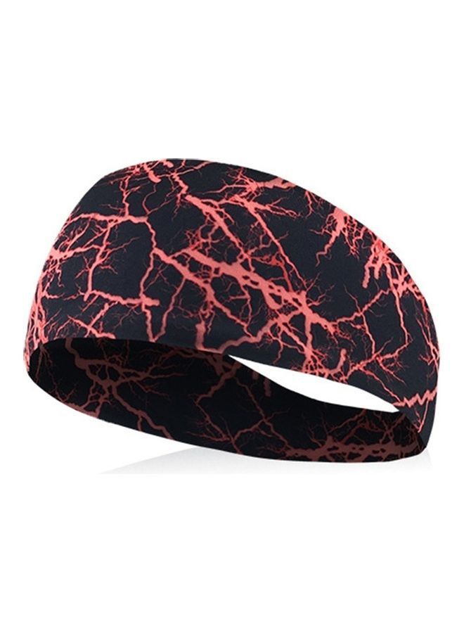 NIBEMINENT Cycling Yoga Sport Sweat Headband for Men and Women Red/Black