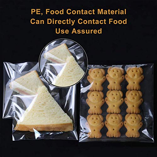 NEOACT 800 PCS Clear Re-sealable Cello/Cellophane Bags 3 Sizes with 4×6, 5×7, 6×9 Inch Good for Bakery, Snacks, Candle, Soap, Cookie, Jewelry, Cards - Image 4