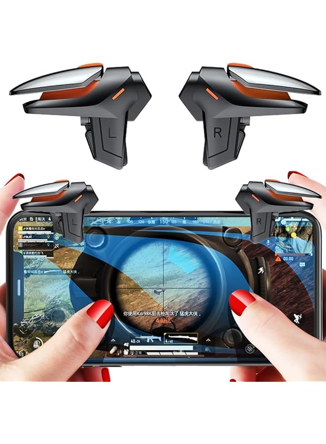 Green Tiger Mobile Game Triggers – Pro Touch Controller with Fast Aim Fire Buttons, Ultra-Sensitive Joysticks for iOS/Android Phones – Ergonomic Grip for Battle Games - Image 1