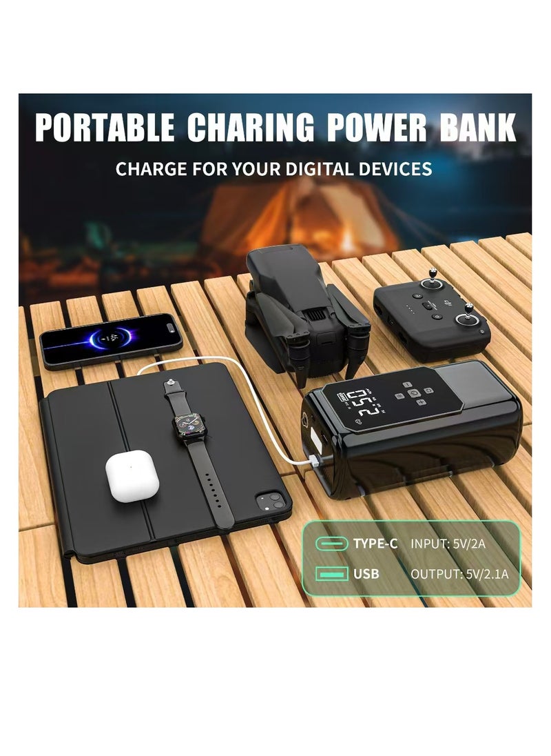 Car Battery Jump Starter, 2000A Portable Car Starter Battery Pack (Up to 8L Gasoline/6.5L Diesel Engines) 12V Jumper Box with Jumper Wires, Large LCD Display, USB QC3.0, LED Light, Compact