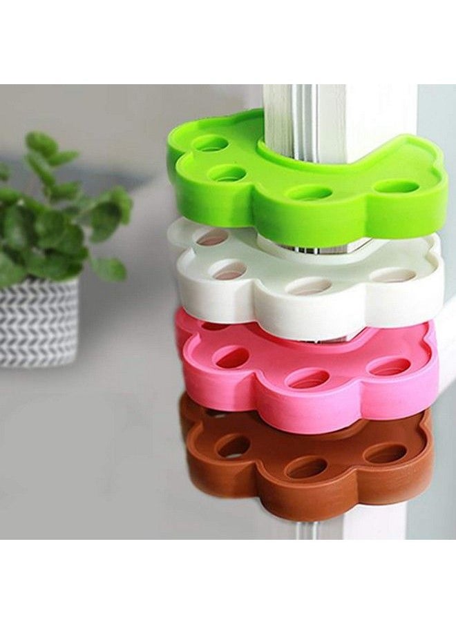 Safe-O-Kid Pack Of 4 Fit All Sleek Design Strong Silicone Door Stopper Pink  - Image 3