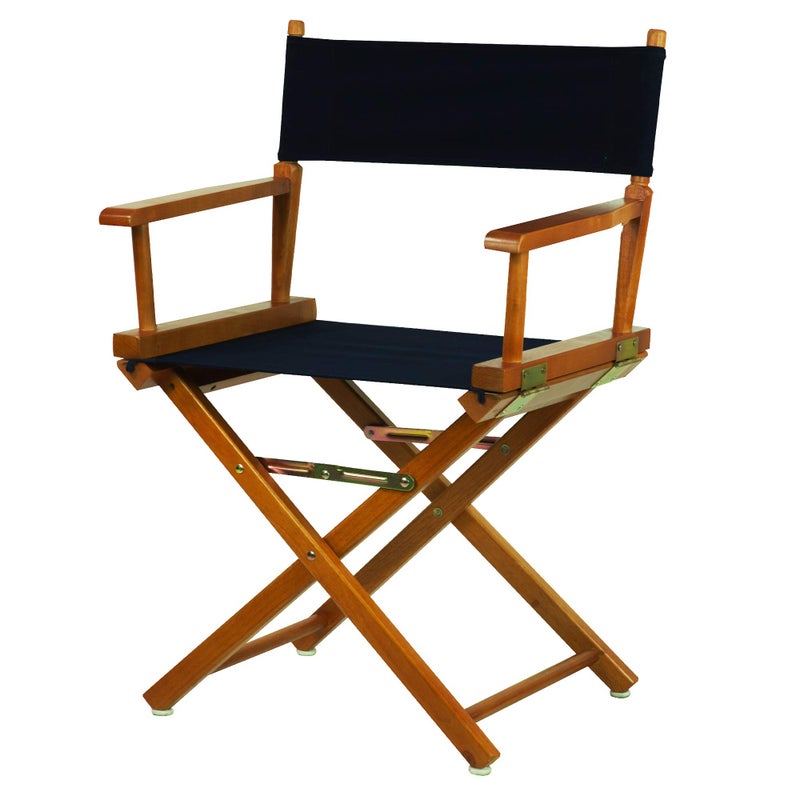 Casual Home 18 Directors Chair Honey Oak Frame with Navy Canvas