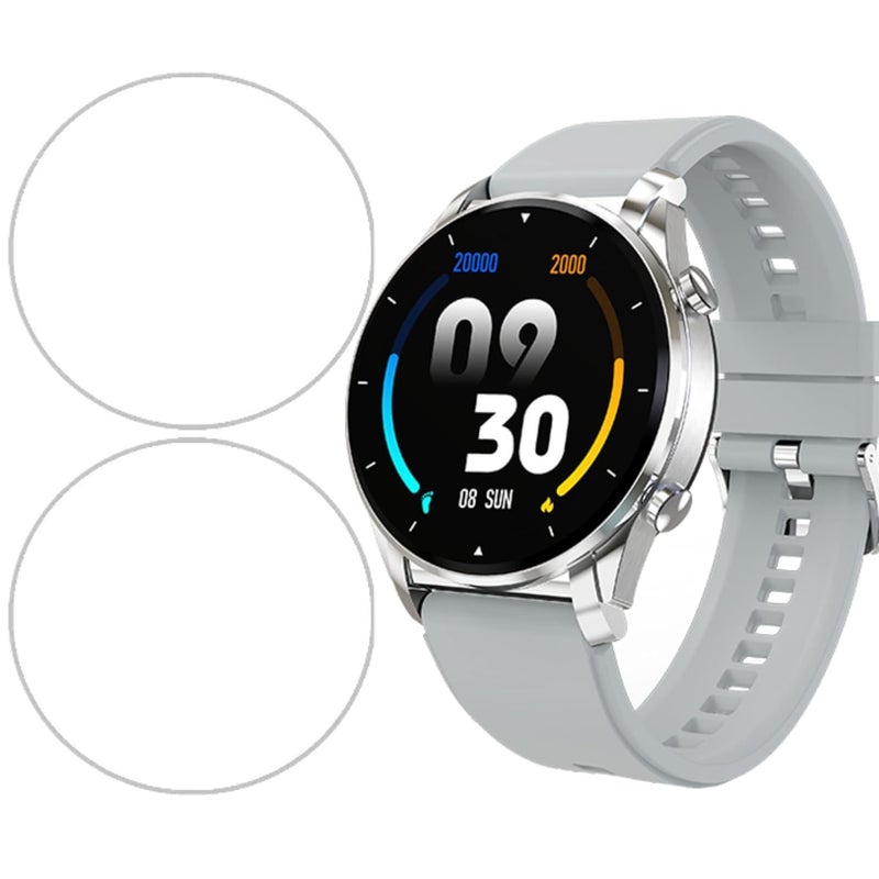 HELLOSCREEN Hydrogel Screen Protector For FIRE BOLTT THUNDER SMARTWATCH (1.32") - Anti-Scratch, Bubble-free, Edge To Edge Soft TPU Film Screen Guard for FIRE BOLTT THUNDER (Pack of 2) - Image 1