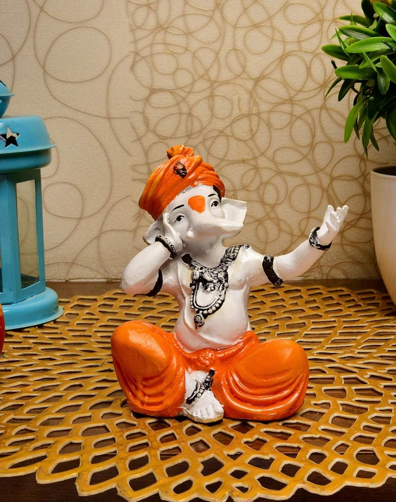 Karigaari India Handcrafted Polyresin Eco Friendly Lord Ganesha Ganpati Idol Figurine Lord Ganesha Statue for Home Decoration Multicolor - Image 2