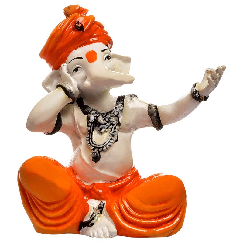 Karigaari India Handcrafted Polyresin Eco Friendly Lord Ganesha Ganpati Idol Figurine Lord Ganesha Statue for Home Decoration Multicolor - Image 4