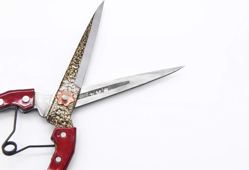 LCDCM Grass Shear Sheep Shear Alpaca Shear - Coated Wear-Resistant Handle, Manganese Steel Double Blade, Strong Spring Suitable For Cattle And Sheep and Horse Hair Hand-Cut (Red 10.2 inches) - Image 4