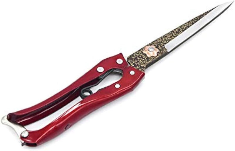 LCDCM Grass Shear Sheep Shear Alpaca Shear - Coated Wear-Resistant Handle, Manganese Steel Double Blade, Strong Spring Suitable For Cattle And Sheep and Horse Hair Hand-Cut (Red 10.2 inches) - Image 1