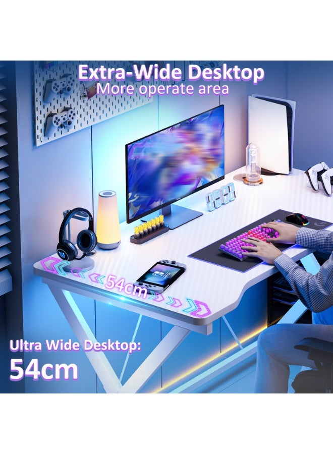 NEWLAN Modern Minimalist Gaming Desk Office Desk, Sturdy and Stable, Easy to Clean, Ideal for Gaming and Home Office Use. 100*75*54.5cm - Image 2