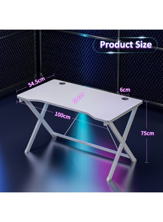 NEWLAN Modern Minimalist Gaming Desk Office Desk, Sturdy and Stable, Easy to Clean, Ideal for Gaming and Home Office Use. 100*75*54.5cm - Image 3