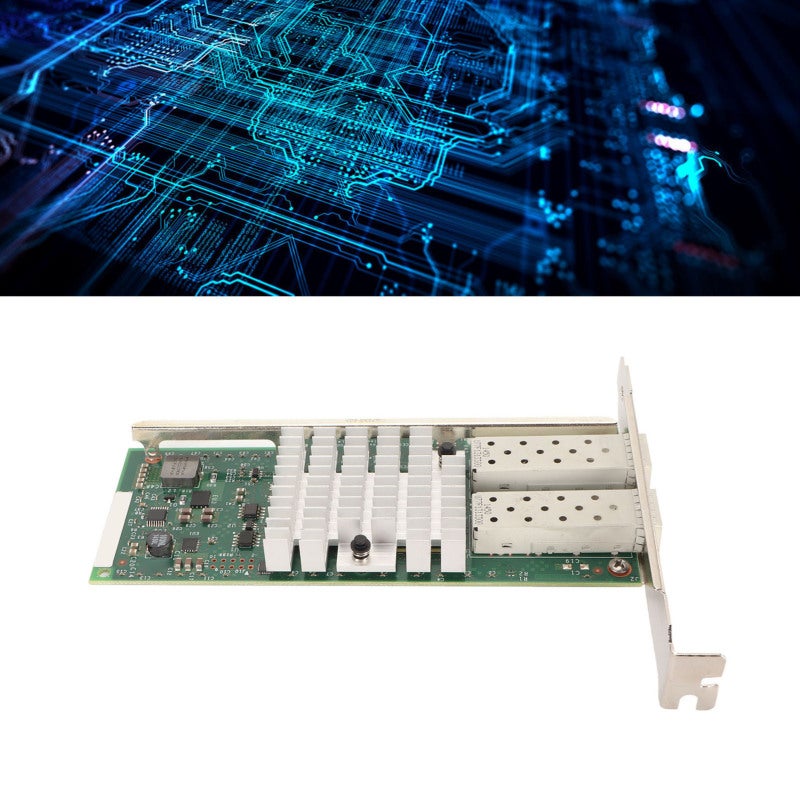 10Gbps PCI Express Network Card: 2 SFP+ Ports - Stable Transmission Plug and Play Cooling Design Server Adapter for Desktop Servers, Windows, Linux, FreeBSD, VMware - Image 1