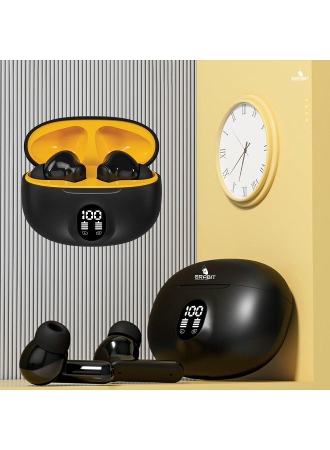 جومو ستور سماعات أذن لاسلكية حقيقية | صوت نقي وتحكم باللمس الذكي | تشغيل 4 ساعات + 12 ساعة مع العلبة | شحن سريع بمنفذ Type-C – مثالية للعمل والسفر والتمارين - Image 1