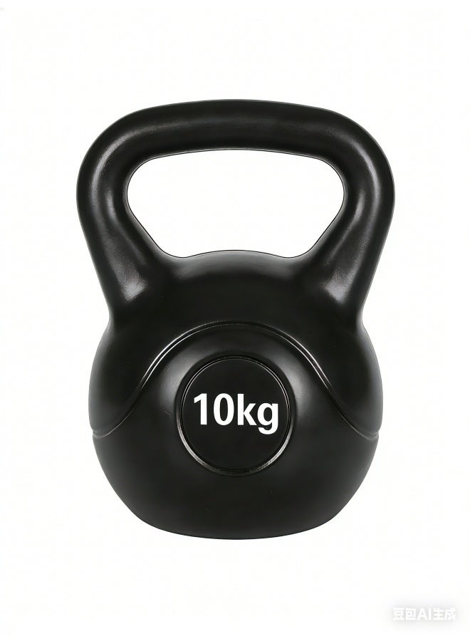 WAKYME 10kg Powder Coated Kettlebell – Solid Cast Iron Core with Non-Slip Handle & Flat Bottom – Heavy Duty Strength Training Weight for Conditioning, Cross Training & Home Gym – Single - Image 1