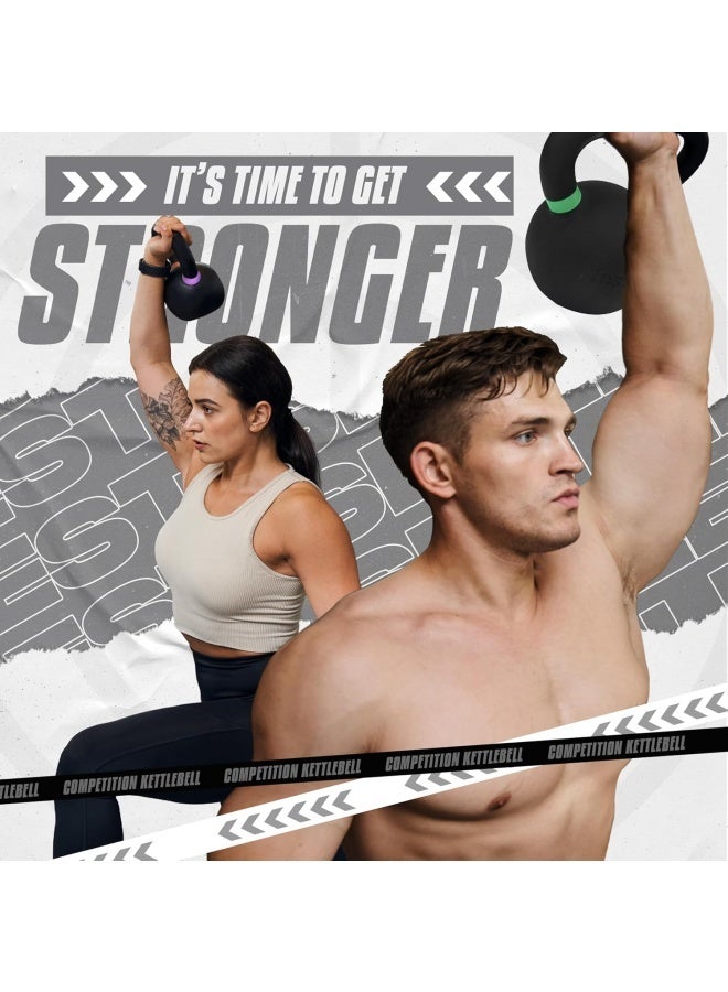 WAKYME 10kg Powder Coated Kettlebell – Solid Cast Iron Core with Non-Slip Handle & Flat Bottom – Heavy Duty Strength Training Weight for Conditioning, Cross Training & Home Gym – Single - Image 5