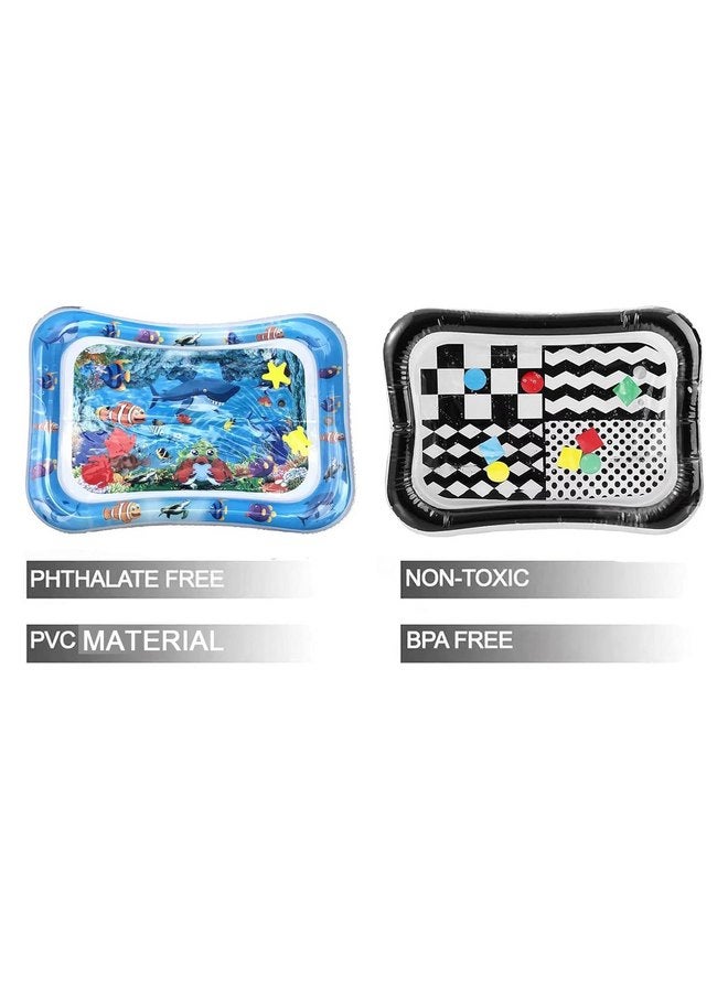 باندا إير مجموعة من 2 سجادة لعب مائية للأطفال على الأرض من PandaEar، سجادة مائية قابلة للنفخ لوقت الاستلقاء على البطن للأطفال من سن 0 إلى 3 سنوات و6 إلى 12 شهرًا، سجادة مائية حسية للأطفال، سجادة مائية لوقت الاستلقاء على البطن للأطفال من البنات والأولاد والرضع والأطفال حديثي الولادة - Image 2