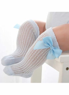 Generic Breathable Knee High Socks for Baby Girls with Bowknot - Perfect for Dresses & Special Occasions  - Image 3