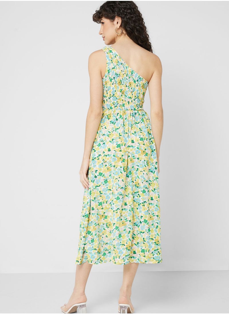 ELLA - One Shoulder Printed Dress - Image 1