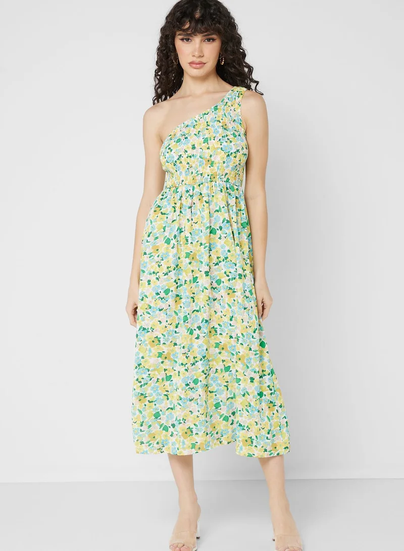 ELLA One Shoulder Printed Dress