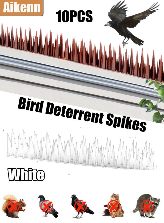 Aikenn Aikenn 10PCS 10cm Thorns For Birds And Pigeons Bird thorns Pigeon Thorns Durable Bird Repellent Arrow Set Outdoor Bird Thorns, Easy to Install  For Small Birds and Squirrels(White)  - Image 1