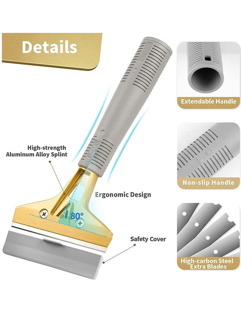 Bukela Razor Blade Scraper, 4 Inch Scraper Tool with 10pcs Extra Metal Blades, Multi Purpose Heavy Duty Scraper for Window, Glass, Floor, Wall, Paint, Caulk, Labels, Adhesive, Sticker - Image 2