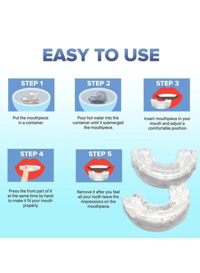 Excefore Anti Snoring Device, Helps Stop Snoring Anti Snoring Mouthpiece, Snoring Solution Sleeping Bite Guard, Comfortable and Adjustable Grinding Mouthpiece - Image 4