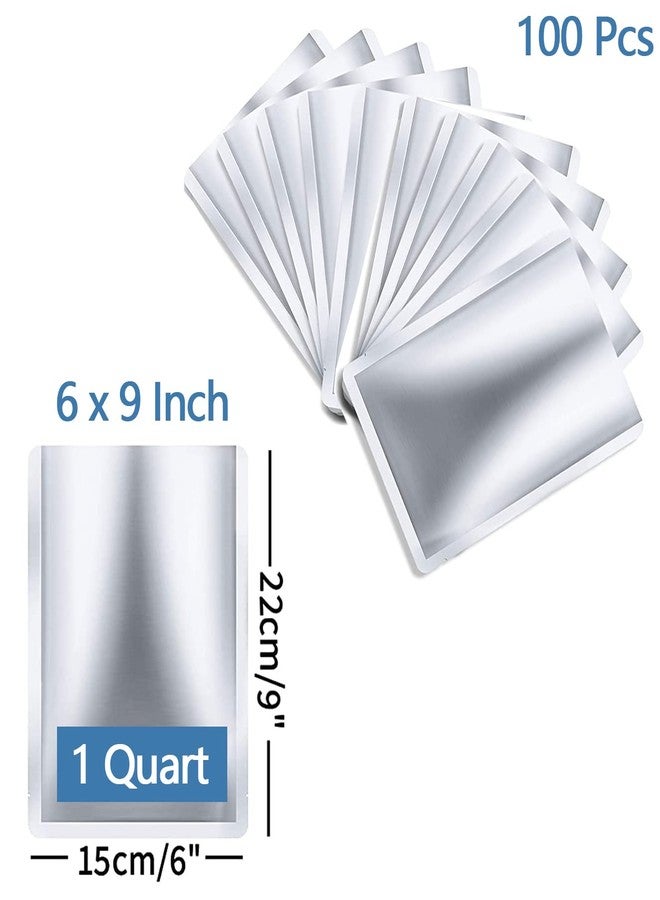 Venyat 100 Pieces 1 Quart Mylar Bags 6 x 9 Inch, 5 Mil Mylar Bags for Food Storage Coffee Beans Dry Food, Thick Sealable Mylar Bag Medium Size - Image 2