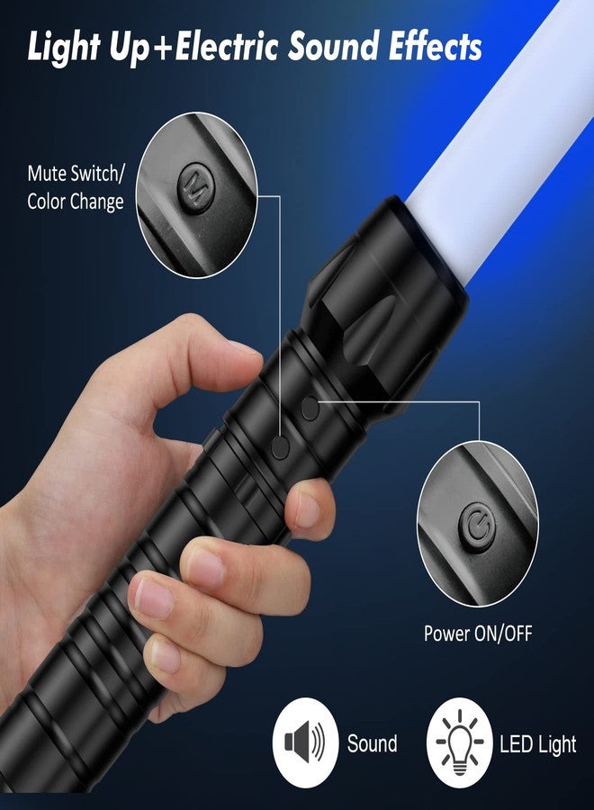 Kenpora Light Saber, Light Sabers for Kids with FX Sound, 2 in 1 Expandable Light Swords Gift Set for Birthday, Halloween Party, Galaxy War Fighters and Warriors - Image 2