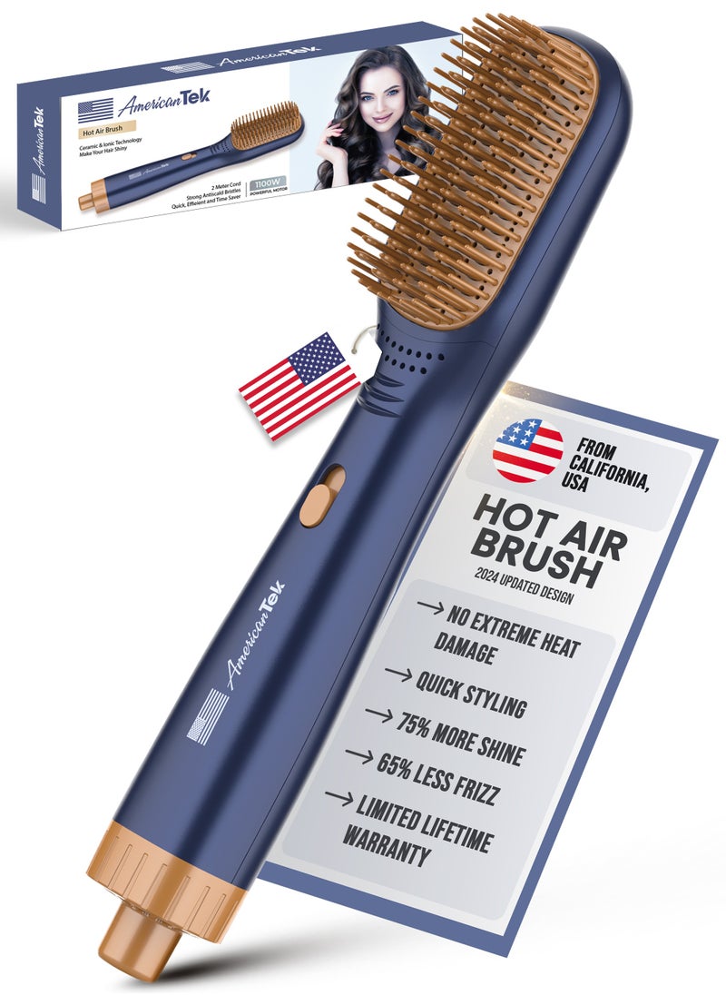 American Tek American Tek 3 in 1 Hair Brush Hair Straightening Brush Hair Dryer and Hair Dryer Brush  - Image 1