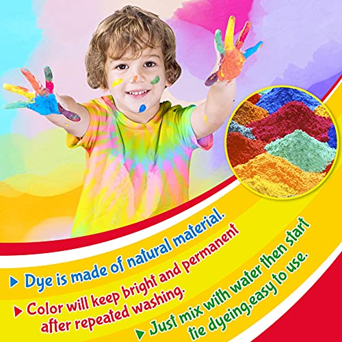 PATIFEED Tie Dye Kit for Kids Adults - Arts and Crafts Toy for Girls & Boys Ages 6-12 - Fabric Tye Dye Craft Kits 20 Colours, Birthday Christmas Gifts for Kids 3 4 5 6 7 8 9 10+ - Image 3