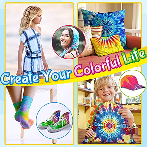 PATIFEED Tie Dye Kit for Kids Adults - Arts and Crafts Toy for Girls & Boys Ages 6-12 - Fabric Tye Dye Craft Kits 20 Colours, Birthday Christmas Gifts for Kids 3 4 5 6 7 8 9 10+ - Image 5
