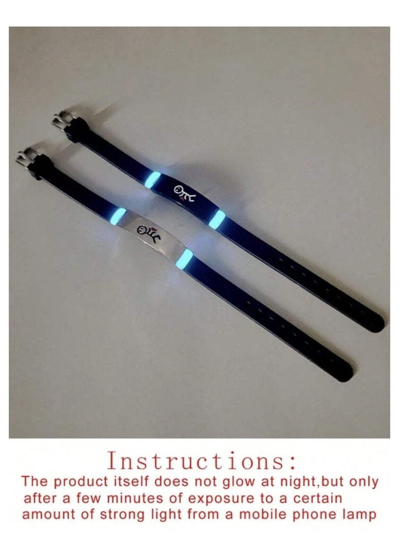 عام عدد 2 قطعة سوار من السيليكون تضيء في الظلام  بتصميم وشكل شخصية كرتونية ، أنيق وملائم كهدية - Image 3