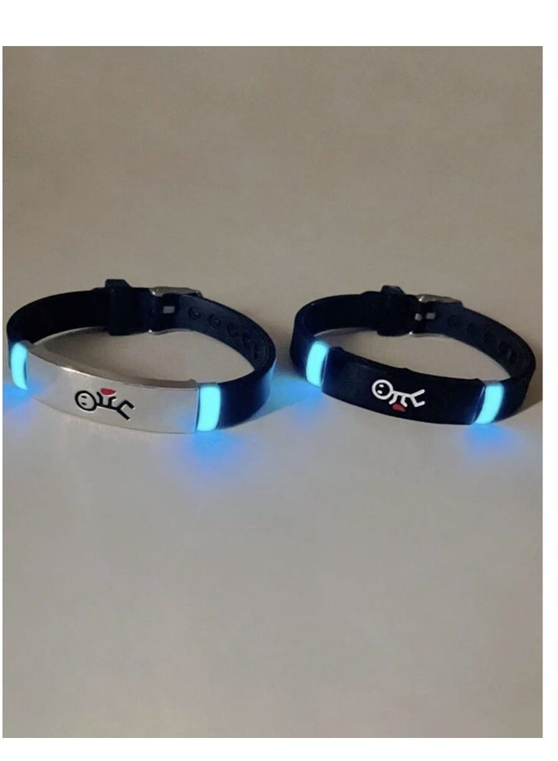 عام عدد 2 قطعة سوار من السيليكون تضيء في الظلام  بتصميم وشكل شخصية كرتونية ، أنيق وملائم كهدية - Image 5