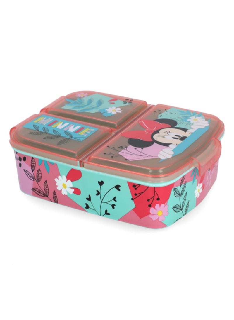ستور صندوق ساندويتش مستطيل الشكل محكم الغلق وخالي من مادة BPA ومزين برسومات ميني ماوس، مكون من 3 أقسام - متعدد الألوان - Image 2