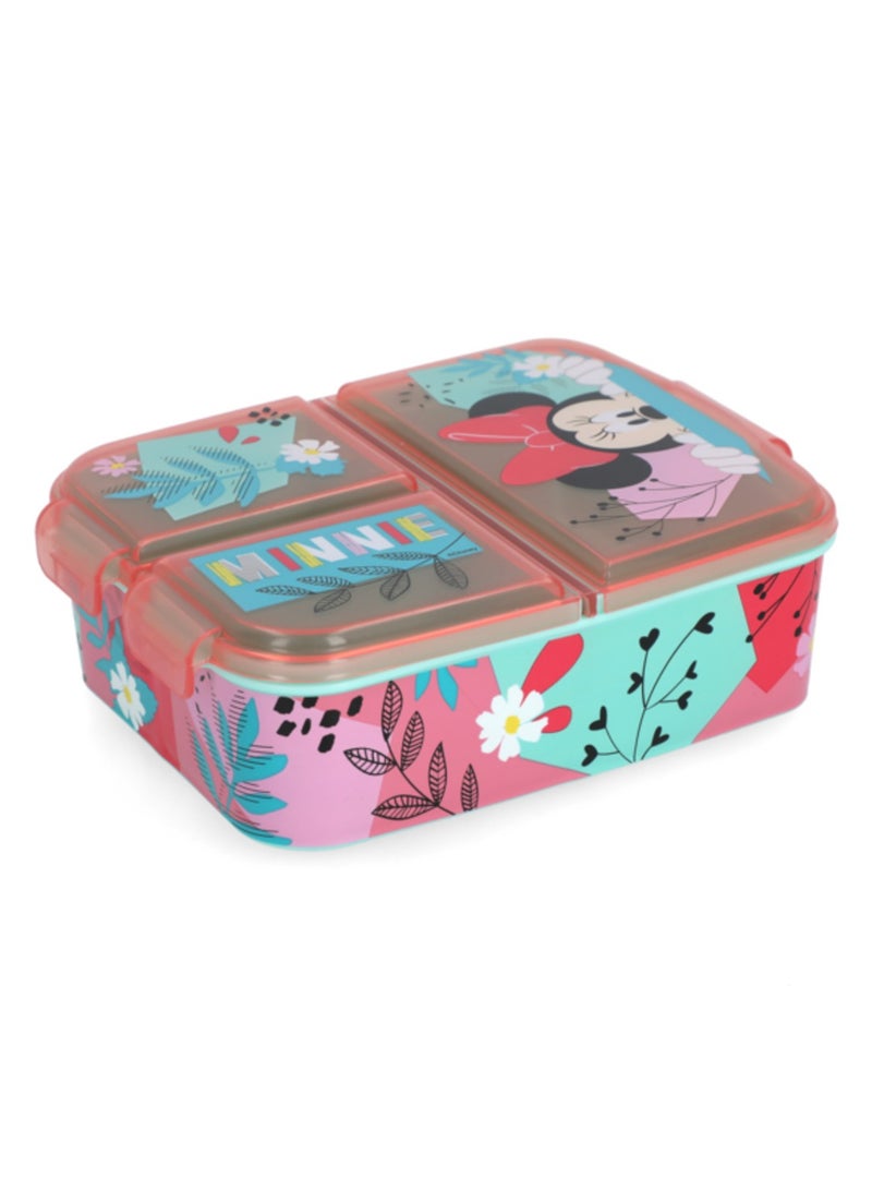 ستور صندوق ساندويتش مستطيل الشكل محكم الغلق وخالي من مادة BPA ومزين برسومات ميني ماوس، مكون من 3 أقسام - متعدد الألوان - Image 3