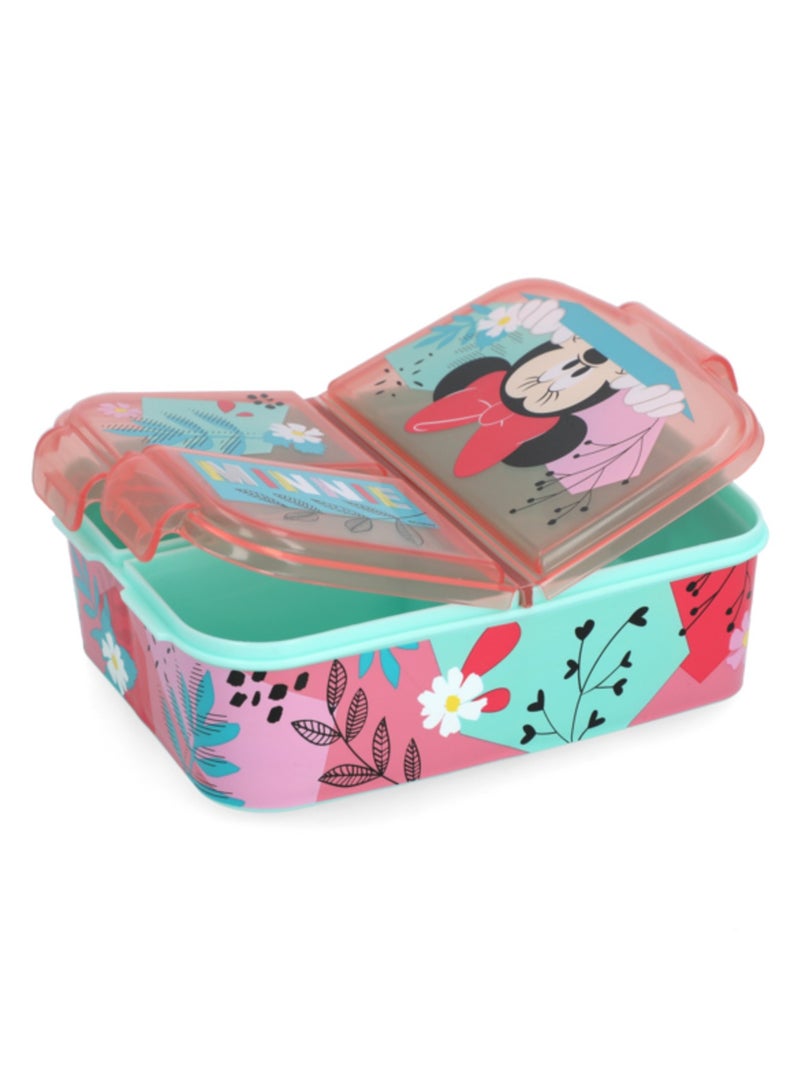 ستور صندوق ساندويتش مستطيل الشكل محكم الغلق وخالي من مادة BPA ومزين برسومات ميني ماوس، مكون من 3 أقسام - متعدد الألوان - Image 4