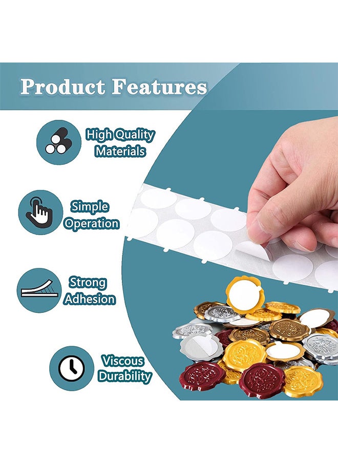 Depend Double Sided Adhesive Dots For Wax Seal Stamp Kit, 300 PCS 1Inch Adhesive Wax Seal Backing For Wax Seal Stickers, Craft Adhesive Waxing  - Image 4