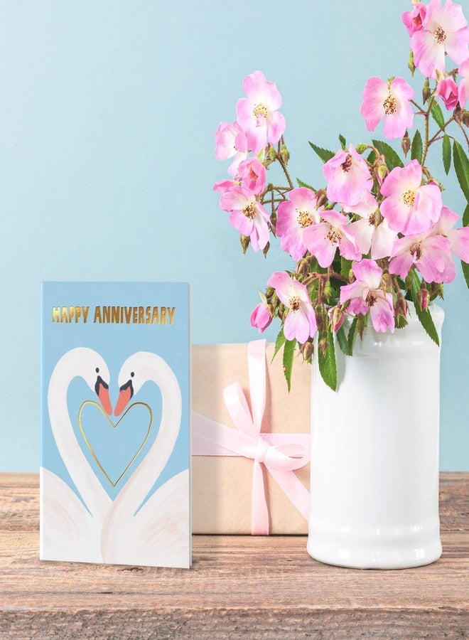 Sweetzer & Orange Elegant Gold Foil Anniversary Card - 5”x7 Premium Thick Cardstock with Gold Kraft Envelope & Sealing Sticker - Romantic Greeting Card for Wedding Anniversary Husband Wife or Couple - Image 3