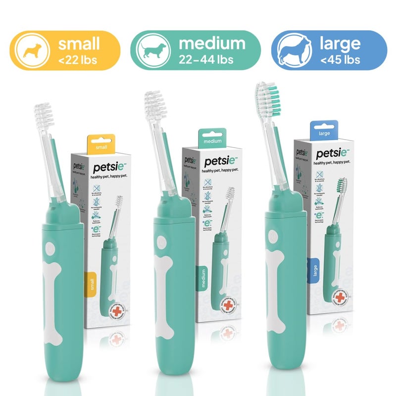 petsie Dog Toothbrush | Innovative Eletrolytic Technology | Improves Oral Health & Reduces Bad Breath | No Vibrations & Silent Teeth Cleaning Brush | No Toothpaste Needed | Dog Teeth Cleaning Kit - Image 5