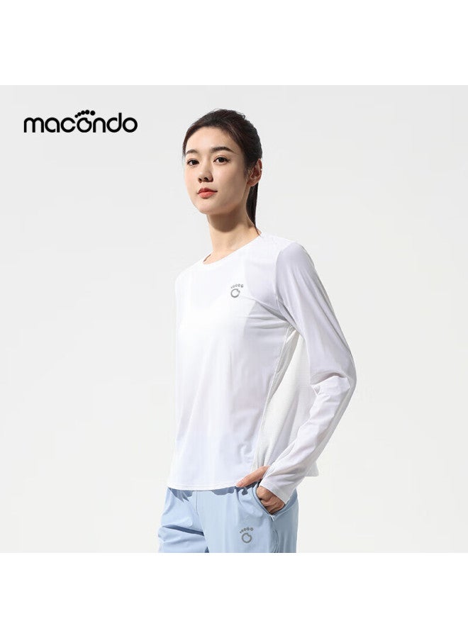 Macondo Original Single Product | Sunscreen Face Mask Long Sleeve Running Sports Antibacterial Training Hoodie White Female M - Image 2