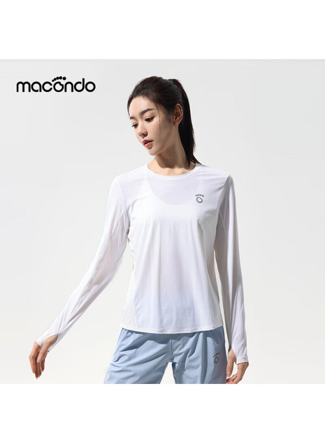 Macondo Original Single Product | Sunscreen Face Mask Long Sleeve Running Sports Antibacterial Training Hoodie White Female M - Image 4
