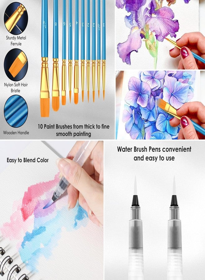 Taotree Watercolor Paint Set, 48 Colors Watercolors Kit Water Colors with 10 Paint Brushes, Brush Pens, Palette, Drawing Pad, Painting Supplies, Christmas Gifts for Teen Girls Boys Kids Adults Artist - Image 5